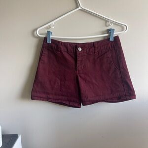 Dickies Women's Dark Red Shorts Size 3